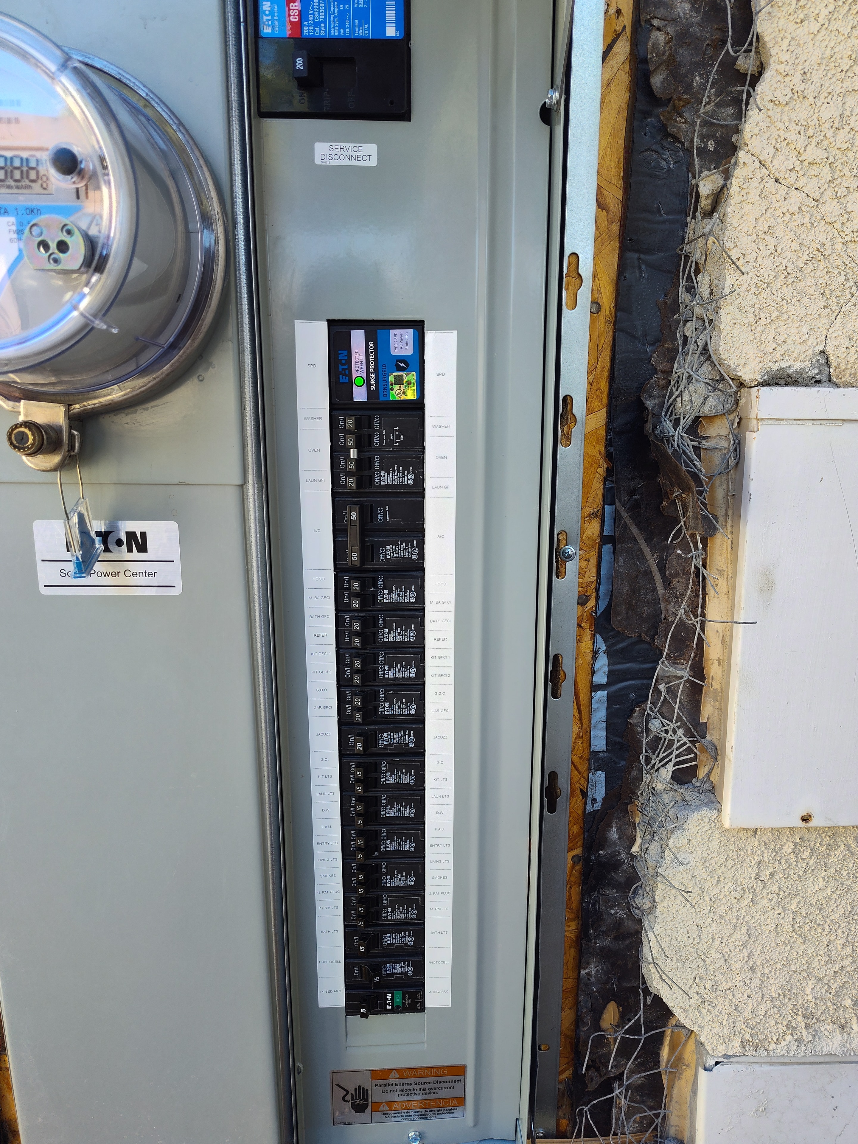 Finished residential electrical panel upgrade